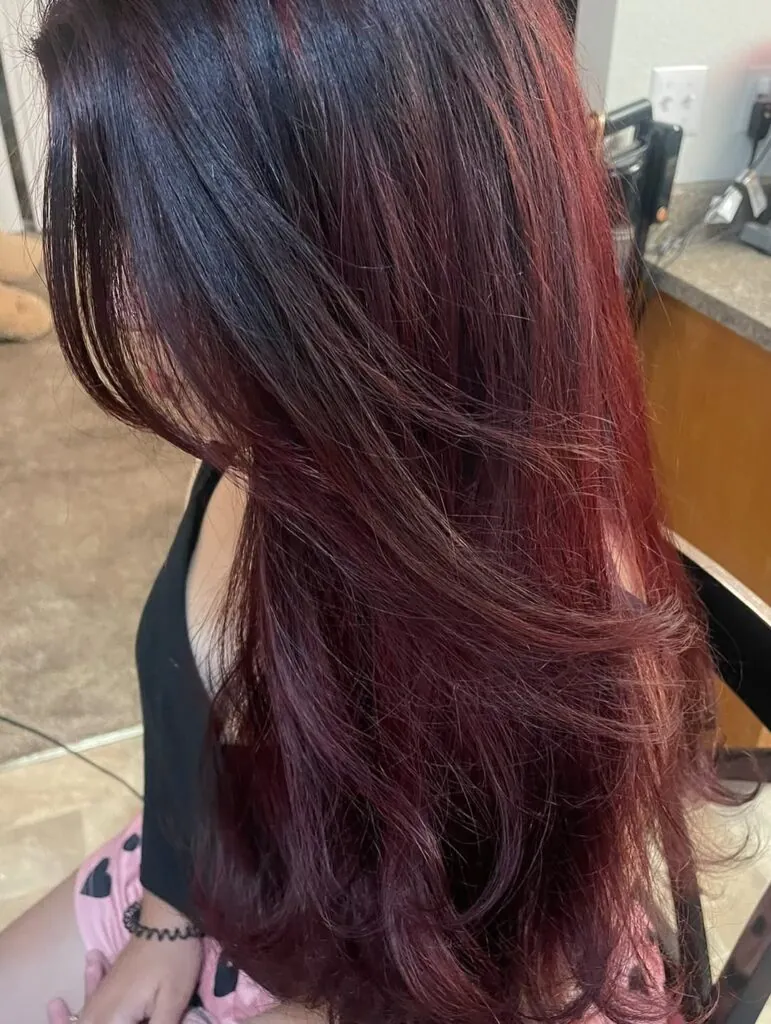 13 Edgy Hair Color Ideas That Instantly Upgrade Your Look (No Boring Hair Allowed) 9 Burgundy Wine Hair