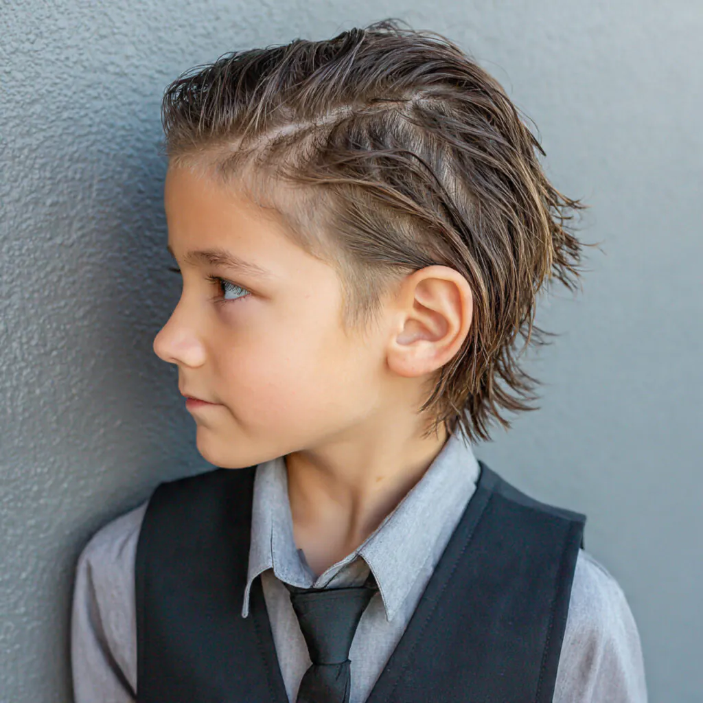 15 Wolf Cut Styles for Boys in 2026: Your Ultimate Guide to Effortlessly Cool Haircuts 14 Layered Wolf Cut with Slicked-Back Sides
