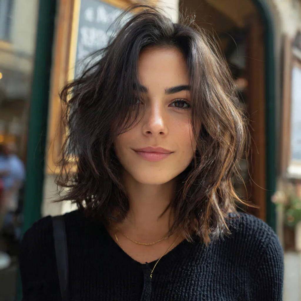Chop It Like It's Hot: 15 Short Layered Haircuts That'll Make You Book an Appointment TODAY 13 The Wavy Lob with Invisible Layers