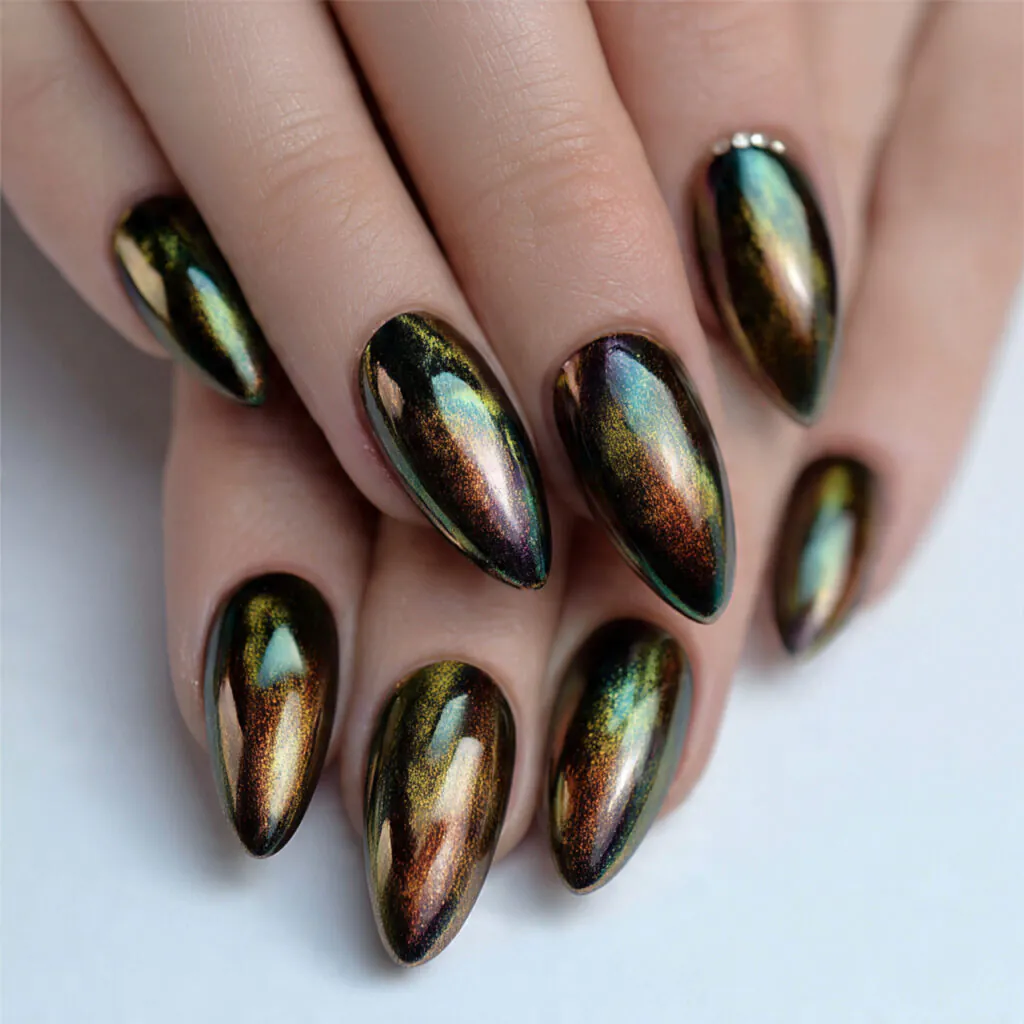 13 Trending Almond Nails That Are Everywhere Right Now (And Honestly… I’m Obsessed) 10 cat eye almond nails