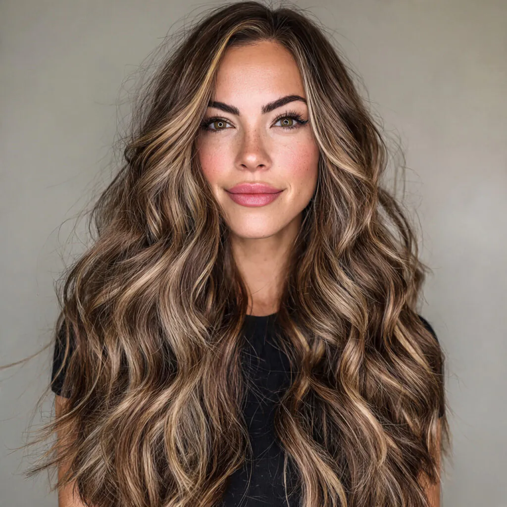 face framing highlights hair color
