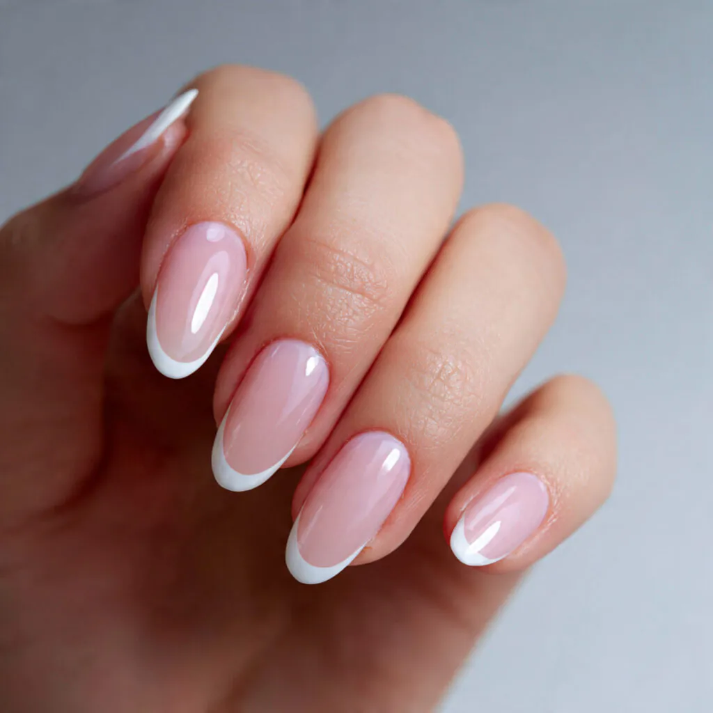 14 Short Oval Nails That Are Cute, Chic, and Seriously Easy to Wear Right Now 8 micro french oval nails