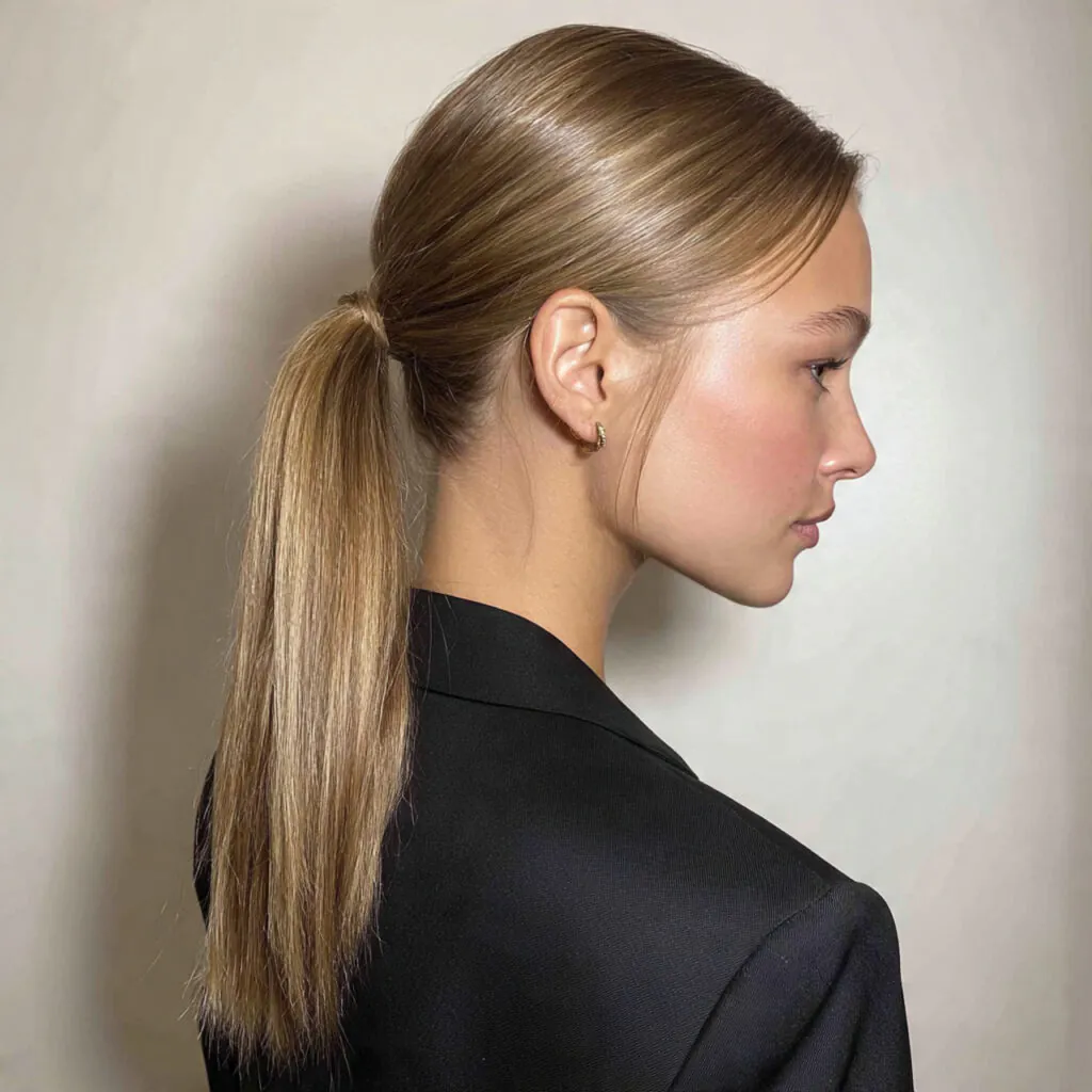 15 Straight Hairstyles Ideas That Make Sleek Hair Look Effortlessly Chic 3 sleek low ponytail with straight hairstyles