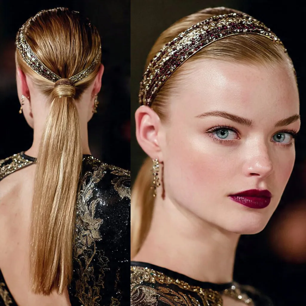 13 Headband Hairstyles That Instantly Upgrade Your Look (Zero Effort, Maximum Style) 11 slicked back hair with a headband
