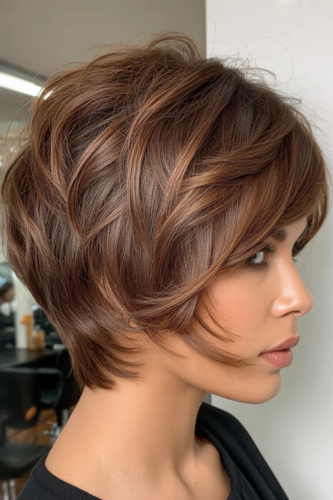 18 Short Haircuts for Round Faces Ideas That Instantly Slim, Lift, and Serve Main Character Energy 8 Voluminous Pixie Bob