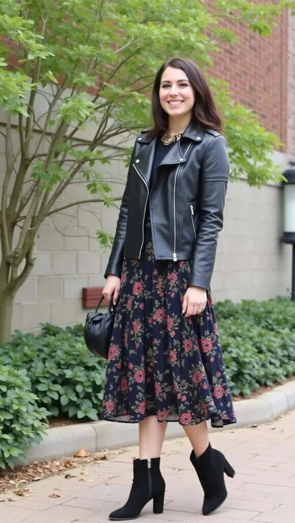 From Crisp Days to Cold Nights: 14 Fall Winter Outfits That Make Layering Look Easy 5 Shearling Jacket With Black Maxi Dress