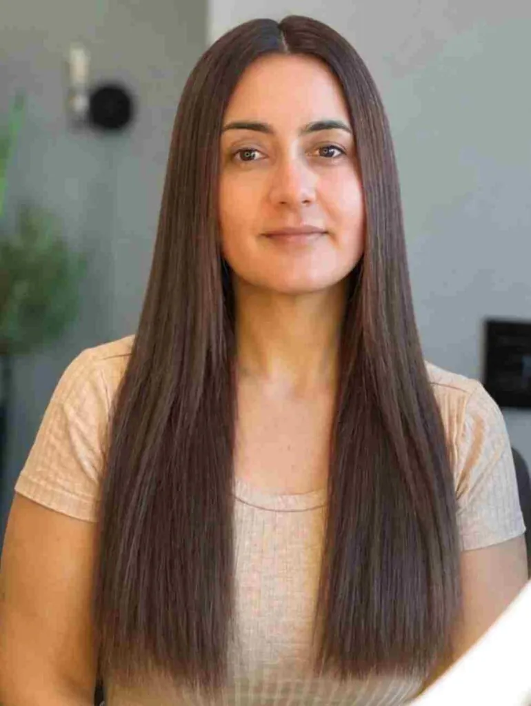 16 Formal Hairstyles That Make You Look Expensive With Basically Zero Drama 10 Sleek Middle Part Straight Hair